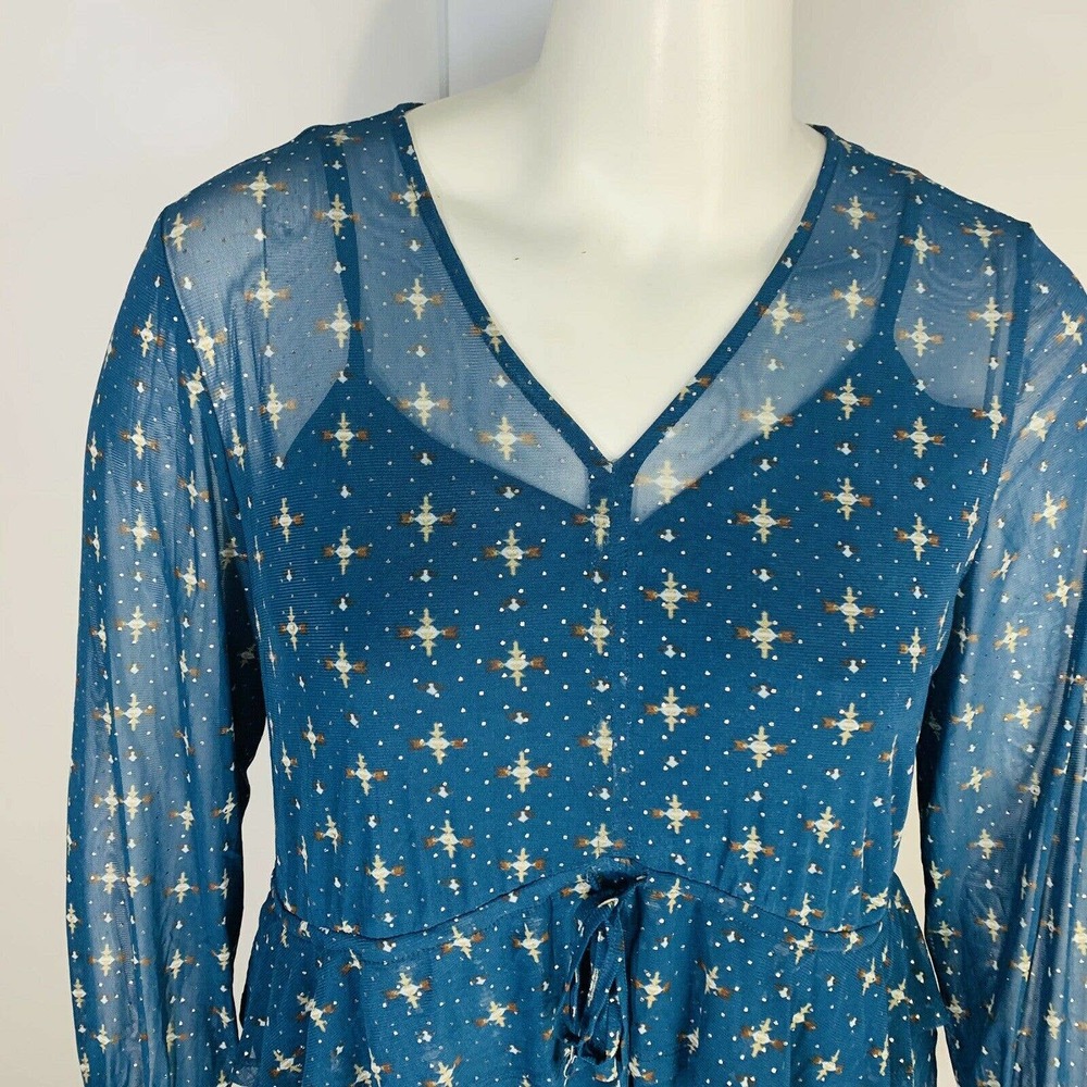 Style & Co 2X Ruffle-Front Mesh Blouse - Picture 4 of 12